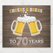 Rustikales Käse und Bier bis 70 Jahre Bierflaschenetikett (Einzelnes Label)