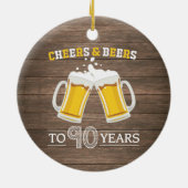 Rustikales Käse und Bier bis 90 Jahre Keramik Ornament (Hinten)