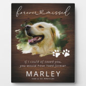 Rustikales Keepake-Haustier-Foto Fotoplatte (Vorderseite)