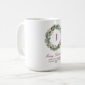 Rustikales Kieferfeuer Weihnachten Kaffeetasse (Vorderseite Links)