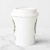 Rustikales Kieferfeuer Weihnachten Pappbecher (Links)