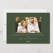 Rustikales Kieferkiefer Kranken Foto Feiertagskarte (Rückseite)