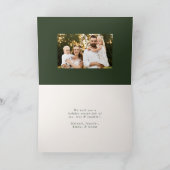 Rustikales Kieferkiefer Kranken Foto Feiertagskarte (Innenseite)