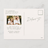 Rustikales Kieferkiefer Kranken Foto Feiertagspostkarte (Rückseite)