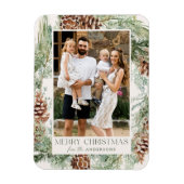 Rustikales Kieferkiefer Kranken Foto Magnet (Vertikal)