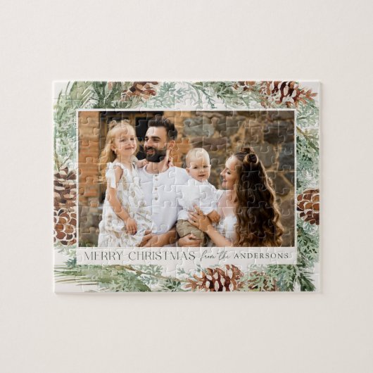 Rustikales Kieferkiefer Kranken Foto Puzzle (Horizontal)