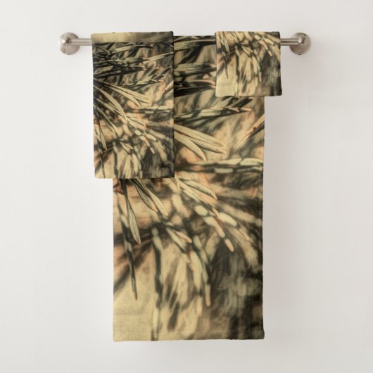 Rustikales Kiefernsteindesign Badhandtuch Set (Insitu)
