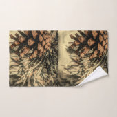 Rustikales Kiefernsteindesign Badhandtuch Set (Handtuch)