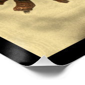 Rustikales Kiefernsteindesign Poster (Ecke)