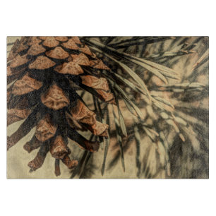 Rustikales Kiefernsteindesign Schneidebrett