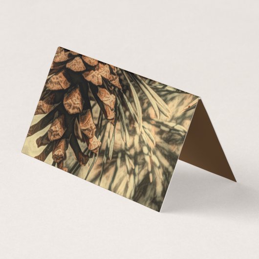 Rustikales Kiefernsteindesign Visitenkarten (Rückseite)