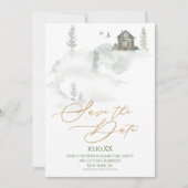 Rustikales Kiefernwald Wasserfarbe Einladung (Vorderseite)