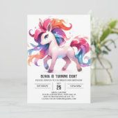 Rustikales Kinderpferd Einladung (Stehend Vorderseite)