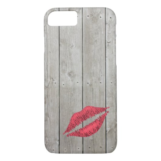 Rustikales Kiss iPhone 7 Fall Case-Mate iPhone Hülle (Rückseite)