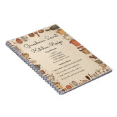 Rustikales Kitchen Rezeptkartendesign Notizblock (Rechte Seite)