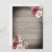 Rustikales Kleid, Tiara, Lichter Rose Holz Quincea Einladung (Rückseite)