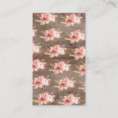 Rustikales Kleinkantentuch Begleitkarte (Rückseite)