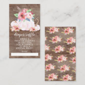 Rustikales Kleinkantentuch Begleitkarte (Vorne/Hinten)