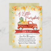 Rustikales Kleinkind Pumpkin Truck Kinderdusche Ei Einladung (Vorne/Hinten)