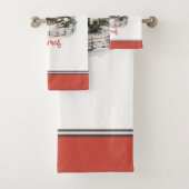 Rustikales Kleinstädter Weihnachtsbauernhaus Badhandtuch Set (Insitu)