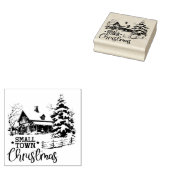 Rustikales Kleinstädter Weihnachtsbauernhaus Gummistempel (Stempel)