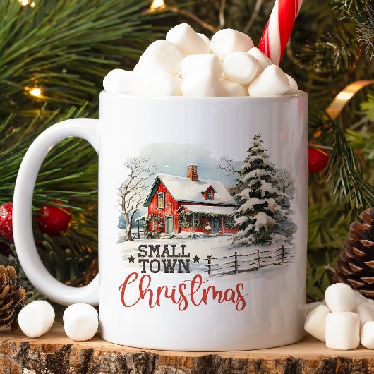 Rustikales Kleinstädter Weihnachtsbauernhaus Kaffeetasse