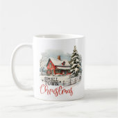 Rustikales Kleinstädter Weihnachtsbauernhaus Kaffeetasse (Links)