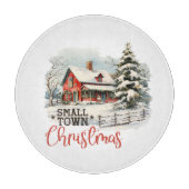 Rustikales Kleinstädter Weihnachtsbauernhaus Schneidebrett (Vorderseite)