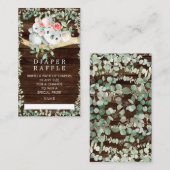 Rustikales Koala Bear Baby Duschkabine Windelwanne Begleitkarte (Vorne/Hinten)