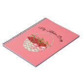 Rustikales Kochbuch Personalisiert Pastel Cherry Notizblock (Linke Seite)