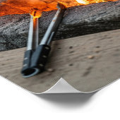 Rustikales Kochen im Freien Poster (Ecke)