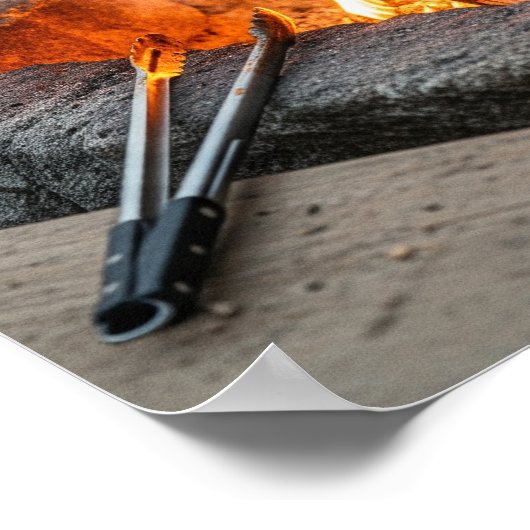 Rustikales Kochen im Freien Poster (Ecke)