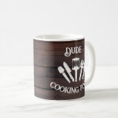 Rustikales Kochgeschenk Männer-'Typ Kochkunst' Kaffeetasse (VorderseiteRechts)