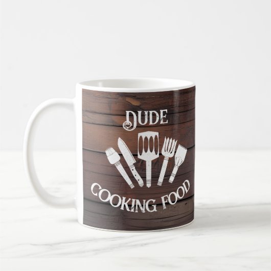 Rustikales Kochgeschenk Männer-'Typ Kochkunst' Kaffeetasse (Links)