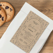 Rustikales Kochgeschirr Hütte Etikett Rechteckiger Aufkleber