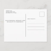 Rustikales Kopfbrett, wir haben den Hund bewegt Ankündigungspostkarte (Rückseite)