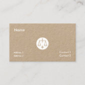 Rustikales Kraf&white - Libra zodiac-Zeichen Visitenkarte (Vorderseite)