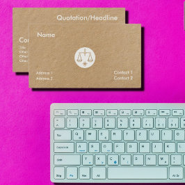 Rustikales Kraf&white - Libra zodiac-Zeichen Visitenkarte