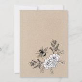 Rustikales Kraft Been Themed Brautparty Einladung (Rückseite)