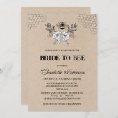 Rustikales Kraft Been Themed Brautparty Einladung (Vorne/Hinten)