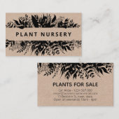 Rustikales Kraft Black Bouquet Homegrown Pflanze K Visitenkarte (Vorne/Hinten)