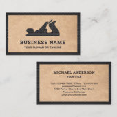 Rustikales Kraft Black Hand Flugzeug Handyman Carp Visitenkarte (Vorne/Hinten)