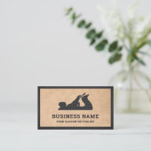 Rustikales Kraft Black Hand Flugzeug Handyman Carp Visitenkarte (Stehend Vorderseite)