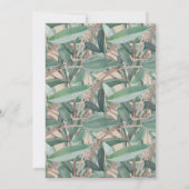 Rustikales Kraft Botanisches Krängungsleaf-Brautpa Einladung (Rückseite)