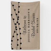 Rustikales Kraft-Brautparty Banner (Vertikal)