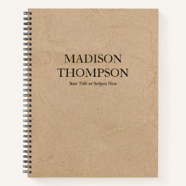 Rustikales Kraft Brown Paper Einfach Beruflich Notizblock