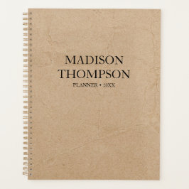 Rustikales Kraft Brown Paper Einfach Beruflich Planer