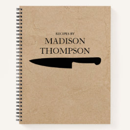 Rustikales Kraft Brown Paper einfache Rezepte Koch Notizblock