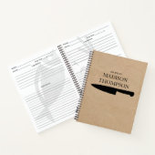 Rustikales Kraft Brown Paper einfache Rezepte Koch Notizblock (Innenseite)