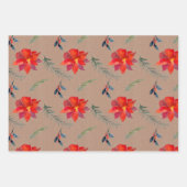 Rustikales Kraft Color Winter Greenery & Berries W Geschenkpapier Set (Vorderseite 2)